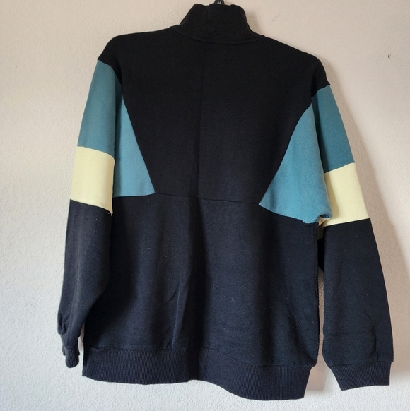 American Eagle Outfitters Womens Colorblock Zip-Up Sweater Black, Blue, Cream XS - Picture 2 of 8